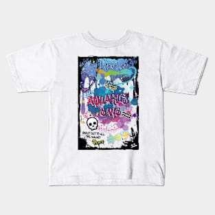 Zodiac Majesty Aquarius Graffiti Kids T-Shirt